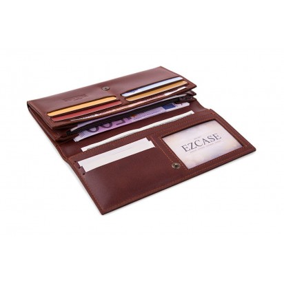 Женский кошелек из кожи Flight коричневый Арт.C5