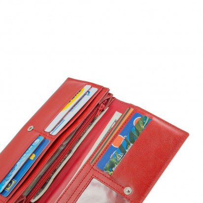 Женский кошелек из кожи Flight красный Арт.C5