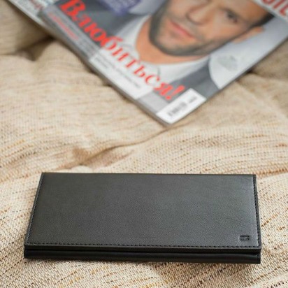 Женский кошелек из кожи Flight чёрный Арт.C5