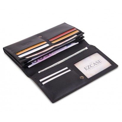 Женский кошелек из кожи Flight чёрный Арт.C5