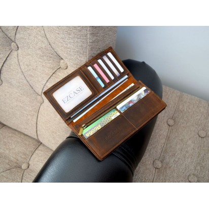 Длинный кожаный кошелёк Heliodore Арт.K3.8