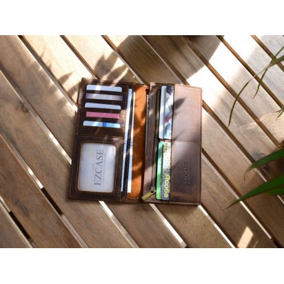 Длинный кожаный кошелёк Heliodore Арт.K3.8