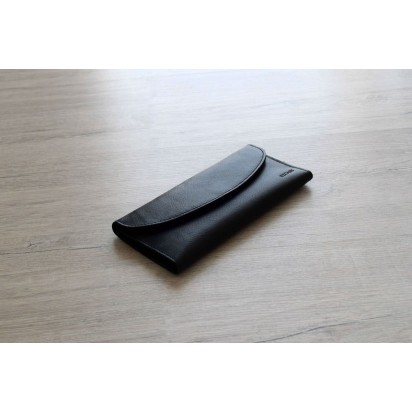 Длинный кожаный кошелёк Trifon чёрный Арт.K3.7