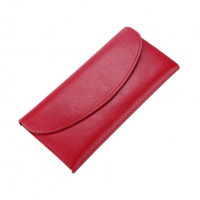 Длинный кожаный кошелёк Trifon красный Арт.K3.7