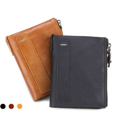 Раскладной кошелек кожаный SAKIS песочный