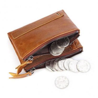 Раскладной кошелек кожаный SAKIS песочный