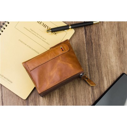 Раскладной кошелек кожаный SAKIS песочный