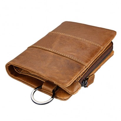 Раскладной кошелек кожаный ACHILLES песочный