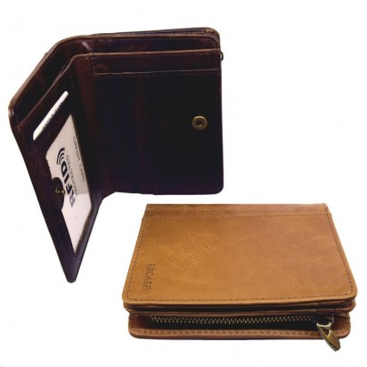 Раскладной кошелек кожаный AGAPIT песочный