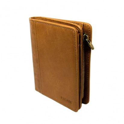 Раскладной кошелек кожаный AGAPIT песочный