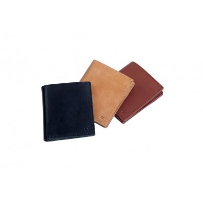 Раскладной кошелек кожаный COMPACT черный