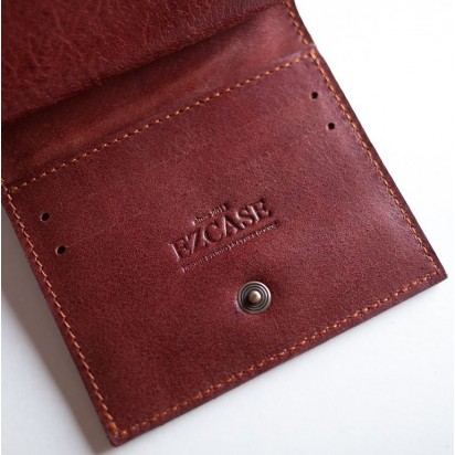 Раскладной кошелек кожаный COMPACT коричневый