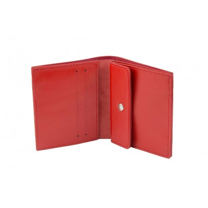 Раскладной кошелек кожаный COMPACT красный