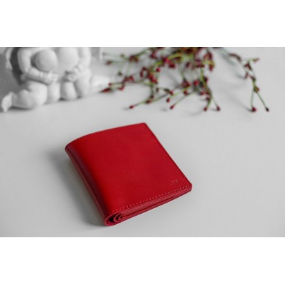 Раскладной кошелек кожаный COMPACT красный