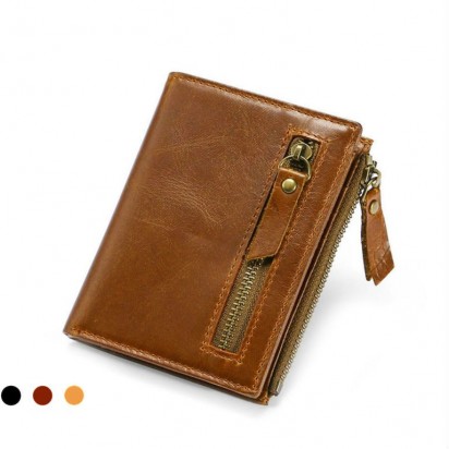 Раскладной кошелек кожаный HYPATIUS песочный