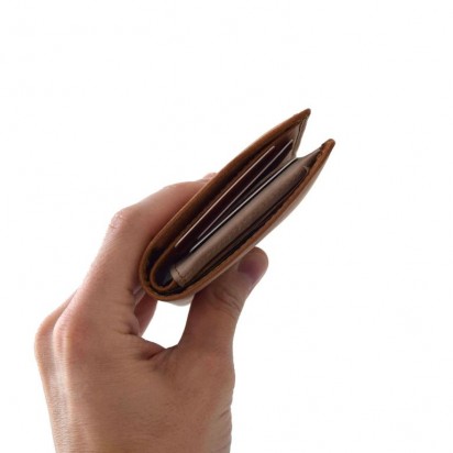 Раскладной кошелек кожаный LEANDER песочный