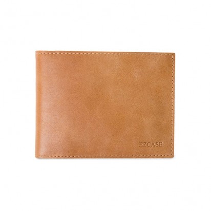 Раскладной кошелек кожаный Slim песочный