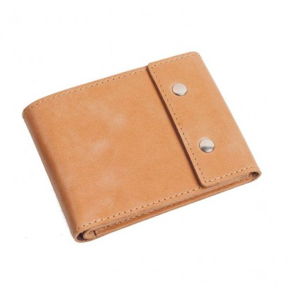 Раскладной кошелек кожаный TRAVEL песочный