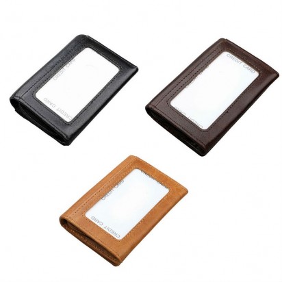 Раскладной кожаный мини-кошелек NEOCL коричневый K21