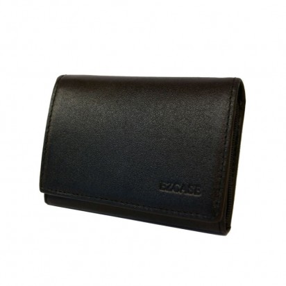 Раскладной кожаный мини-кошелек NEOCL чёрный K21