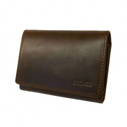 Раскладной кожаный мини-кошелек NEOCL коричневый K21