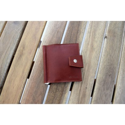 Зажим для денег кожаный MINI коричневый Арт. C17.4