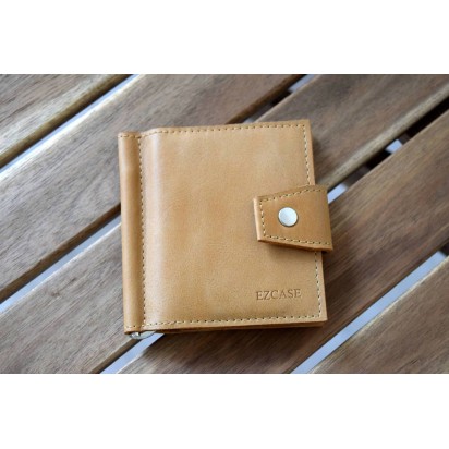 Зажим для денег кожаный MINI песочный Арт. C17.4