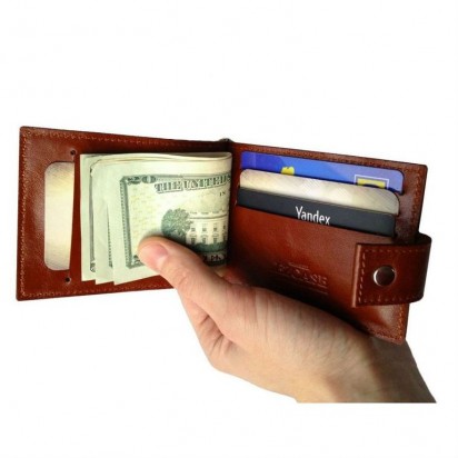 Зажим для денег кожаный Standart Pro коричневый Арт. C17.3