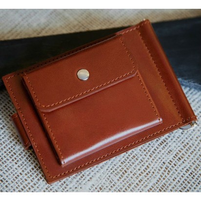 Зажим для денег кожаный Standart Pro коричневый Арт. C17.3