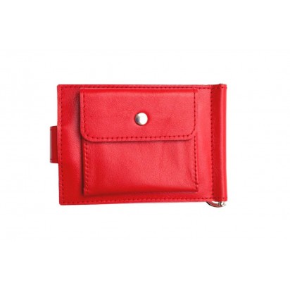 Зажим для денег кожаный Standart Pro красный Арт. C17.3