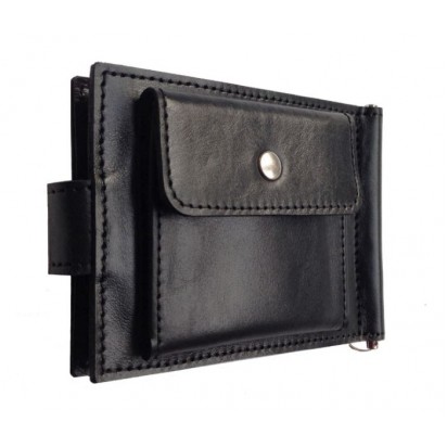 Зажим для денег кожаный Standart Pro черный Арт. C17.3