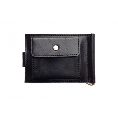 Зажим для денег кожаный Standart Pro черный Арт. C17.3