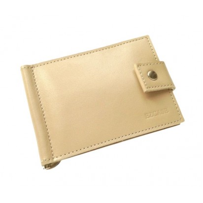 Зажим для денег кожаный Standart бежевый Арт. C17.1