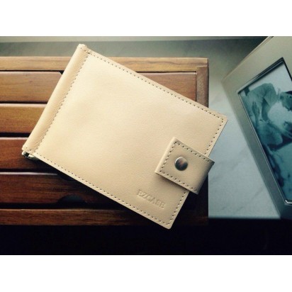 Зажим для денег кожаный Standart бежевый Арт. C17.1