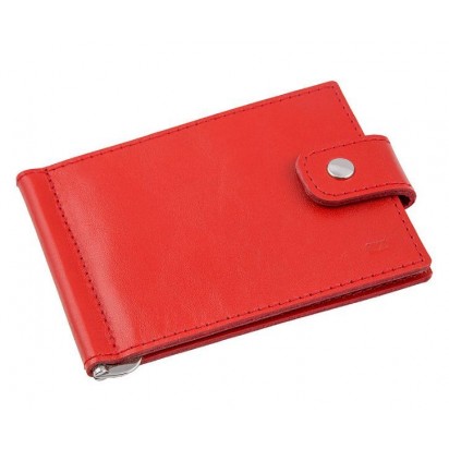 Зажим для денег кожаный Standart красный Арт. C17.1