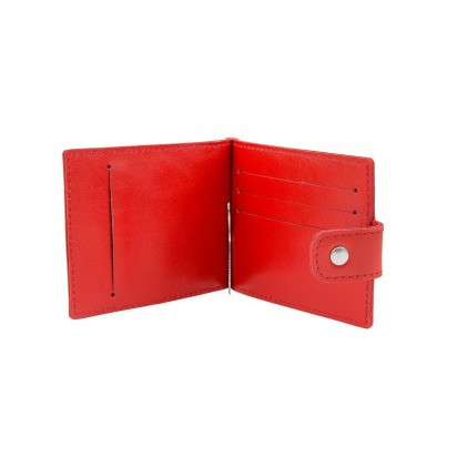 Зажим для денег кожаный Standart красный Арт. C17.1