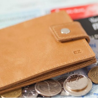 Зажим для денег кожаный Standart песочный Арт. C17.1