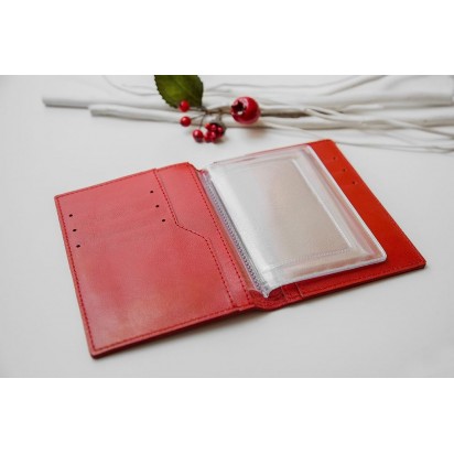 Обложка для документов красная C13