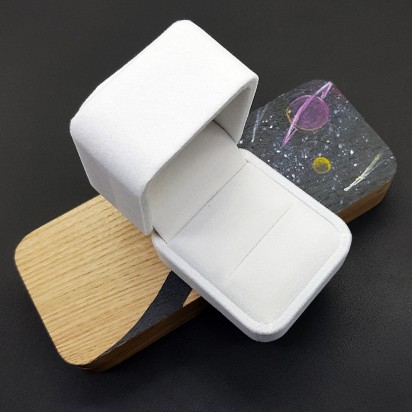 Футляр для бижутерии подарочный белого цвета артикул FB016