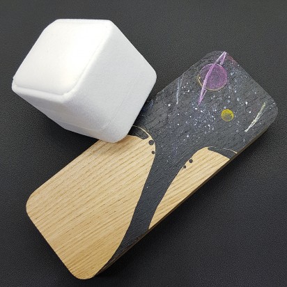 Футляр для бижутерии подарочный белого цвета артикул FB016