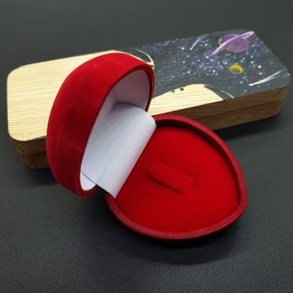 Футляр "Сердце" для бижутерии подарочный красного цвета артикул FB018