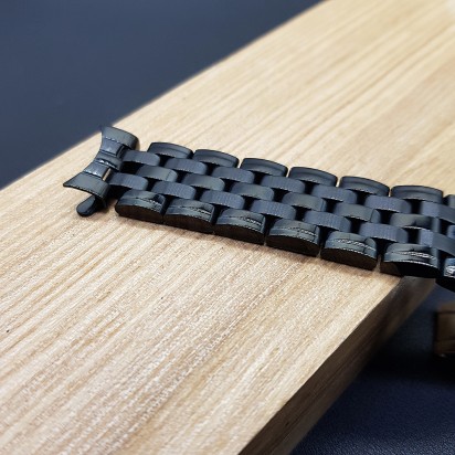 Браслет стальной черного цвета для наручных часов 16 мм CRW466-16