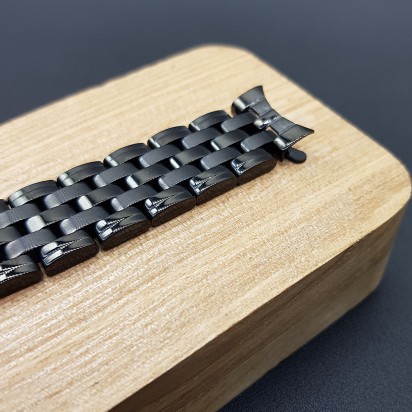 Браслет стальной черного цвета для наручных часов 16 мм CRW466-16