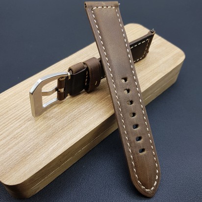 Кожаный ремешок для часов в стиле Luminor Panerai 20 мм артикул CRW542-20-18