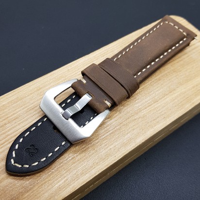 Кожаный ремешок для часов в стиле Luminor Panerai 20 мм артикул CRW542-20-18