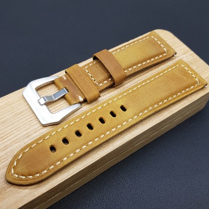 Кожаный ремешок для часов в стиле Luminor Panerai 20 мм артикул CRW545-20-18