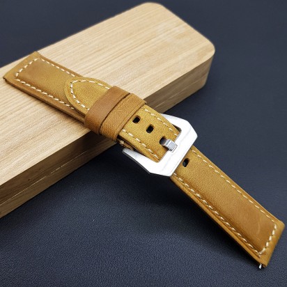 Кожаный ремешок для часов в стиле Luminor Panerai 20 мм артикул CRW545-20-18