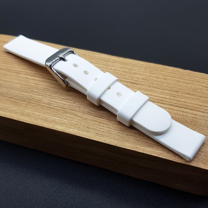 Ремешок каучуковый белого цвета для часов 14 мм BC130W-14-14