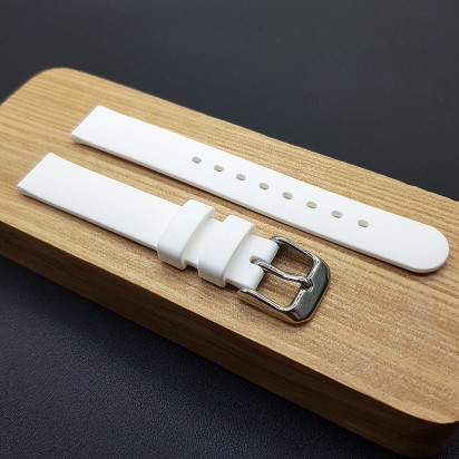 Ремешок каучуковый белого цвета для часов 14 мм BC130W-14-14