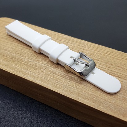 Ремешок каучуковый белого цвета для часов 14 мм BC130W-14-14